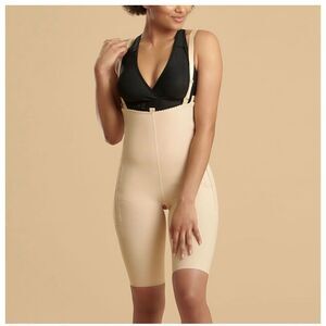 Marena Recovery Women’s Short Length Beige Reinforced Compression Girdle Layered